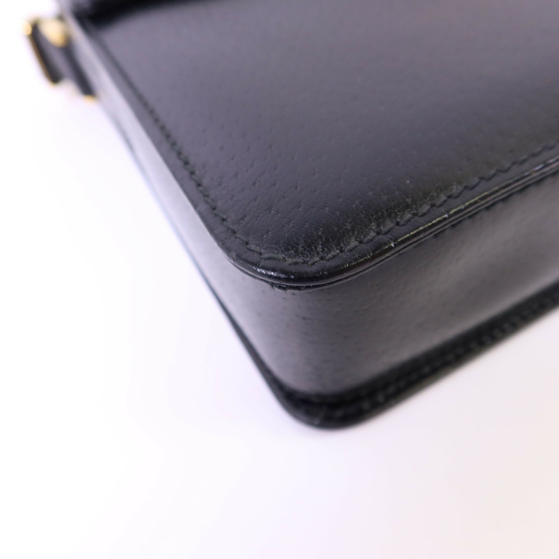 GUCCI 牛皮皮革Shoulder Bag金扣肩背袋-12
