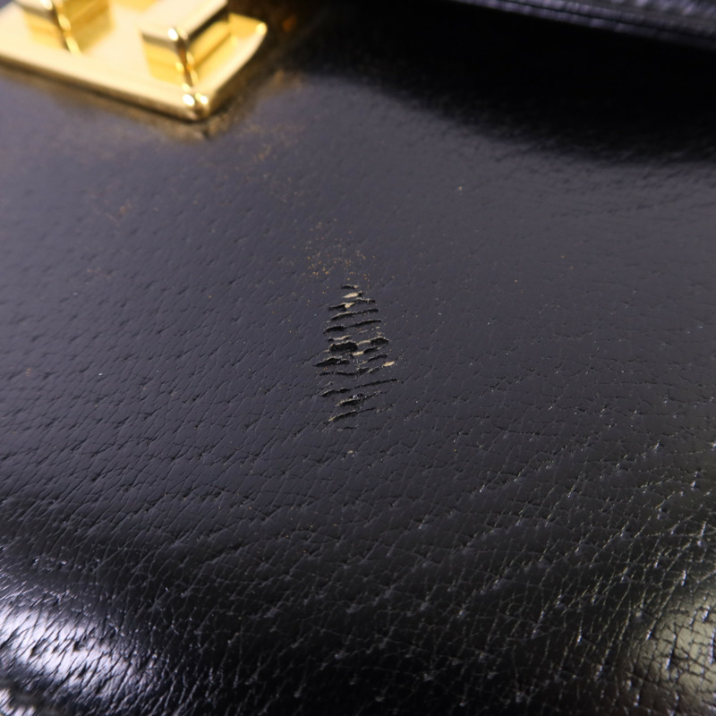 GUCCI 牛皮皮革Shoulder Bag金扣肩背袋-15