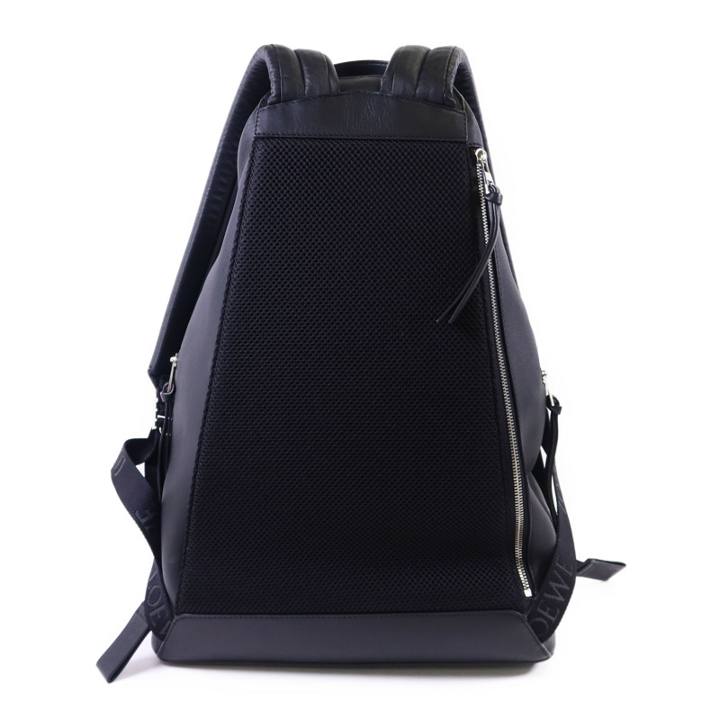 LOEWE 牛皮皮革Convertible Backpack銀扣背包-1