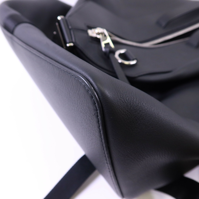 LOEWE 牛皮皮革Convertible Backpack銀扣背包-11