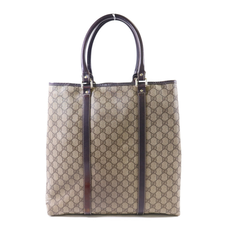 GUCCI 塗層帆布Tote Bag金扣手挽袋-1