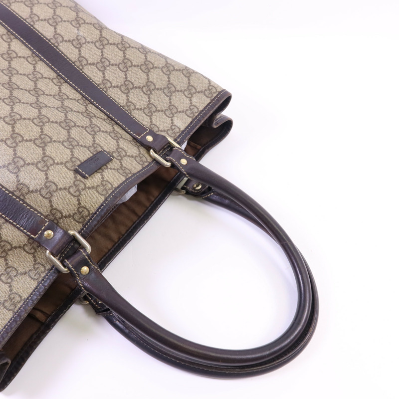 GUCCI 塗層帆布Tote Bag金扣手挽袋-4