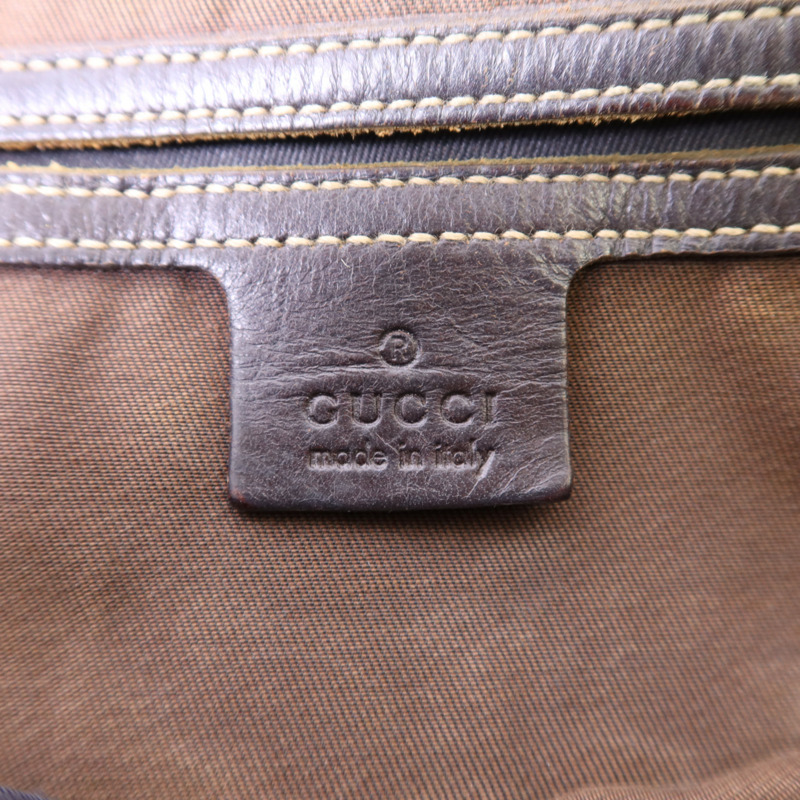 GUCCI 塗層帆布Tote Bag金扣手挽袋-7