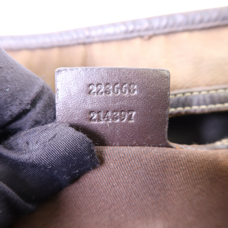 GUCCI 塗層帆布Tote Bag金扣手挽袋-8
