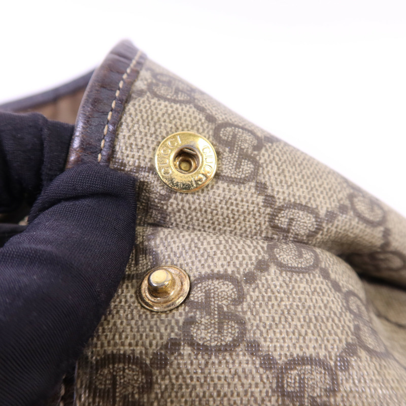 GUCCI 塗層帆布Tote Bag金扣手挽袋-10