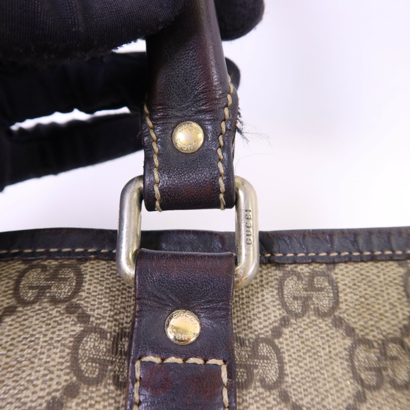 GUCCI 塗層帆布Tote Bag金扣手挽袋-11