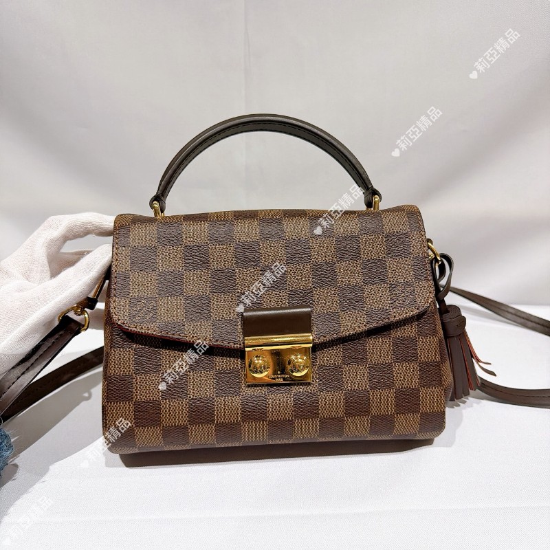 莉亞精品♡LV 棋盤格流蘇包 近新閒置-1