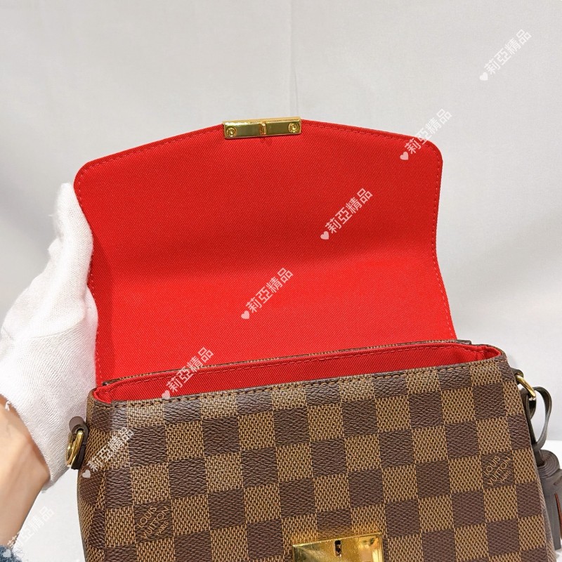 莉亞精品♡LV 棋盤格流蘇包 近新閒置-12