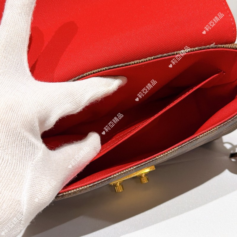 莉亞精品♡LV 棋盤格流蘇包 近新閒置-14