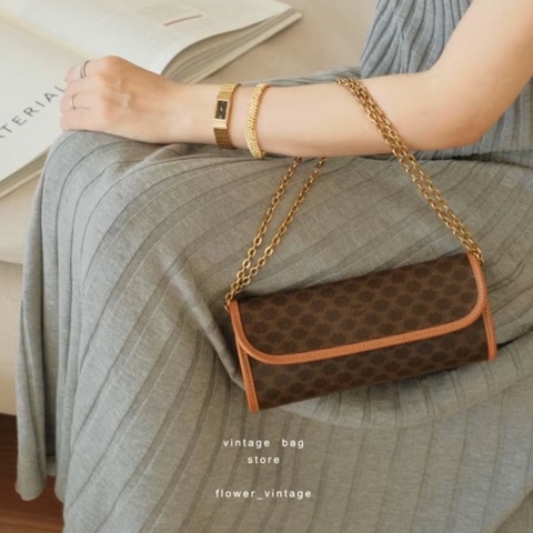 Celjne 全新保存品 凱旋門老花包 有盒