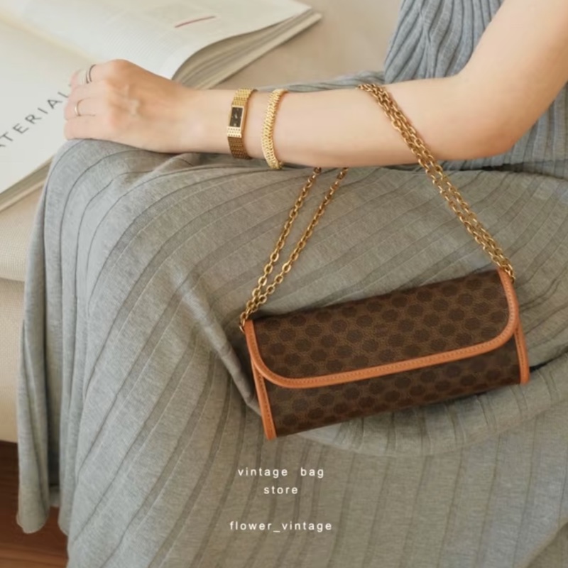 Celjne 全新保存品 凱旋門老花包 有盒-0