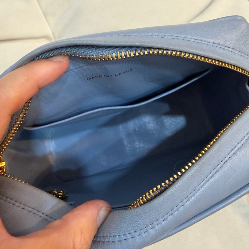 Chanel Vintage Baby Blue Bijoux Chain Camera Bag 雕花鏈 相機包 稀有 古董 嬰兒籃-11