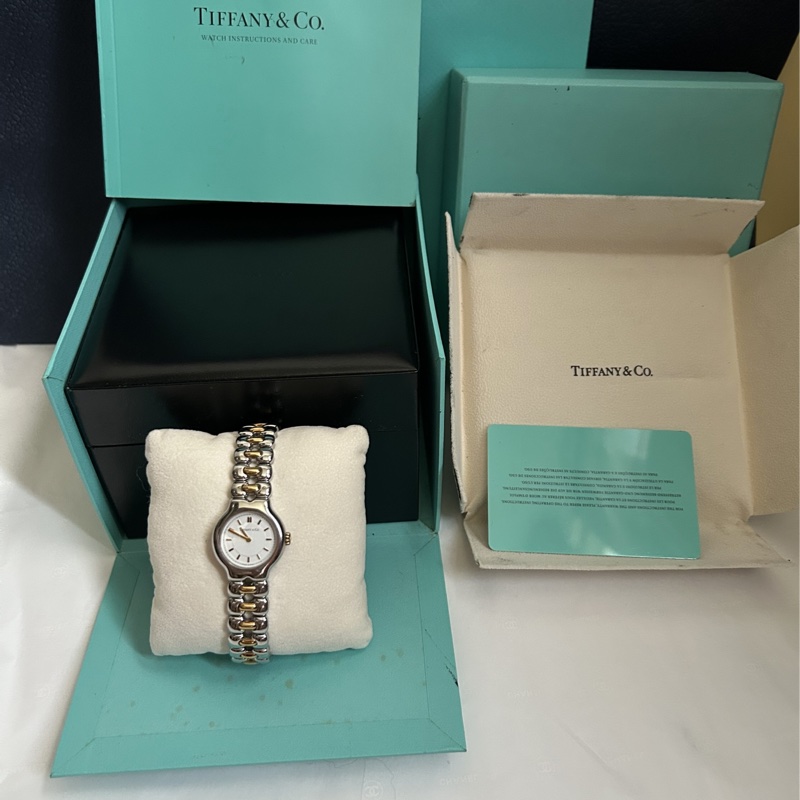 Tiffany（精鋼+18 K金）女士腕表 👩🏻‍🦰美品、全配；26年剛換電池，走針正常！✨✨✨-0