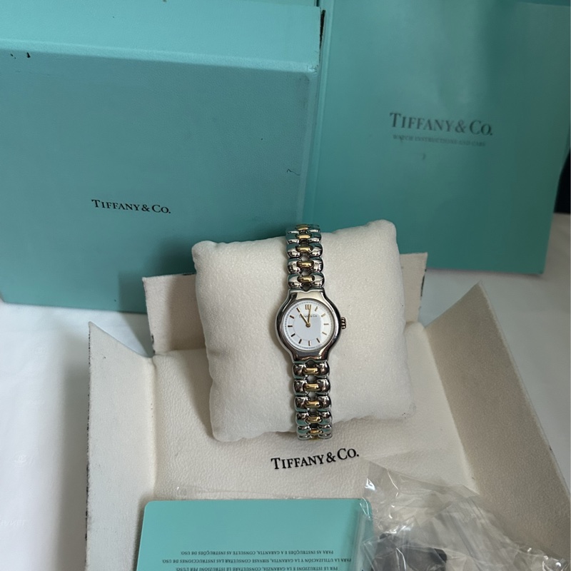 Tiffany（精鋼+18 K金）女士腕表 👩🏻‍🦰美品、全配；26年剛換電池，走針正常！✨✨✨-1
