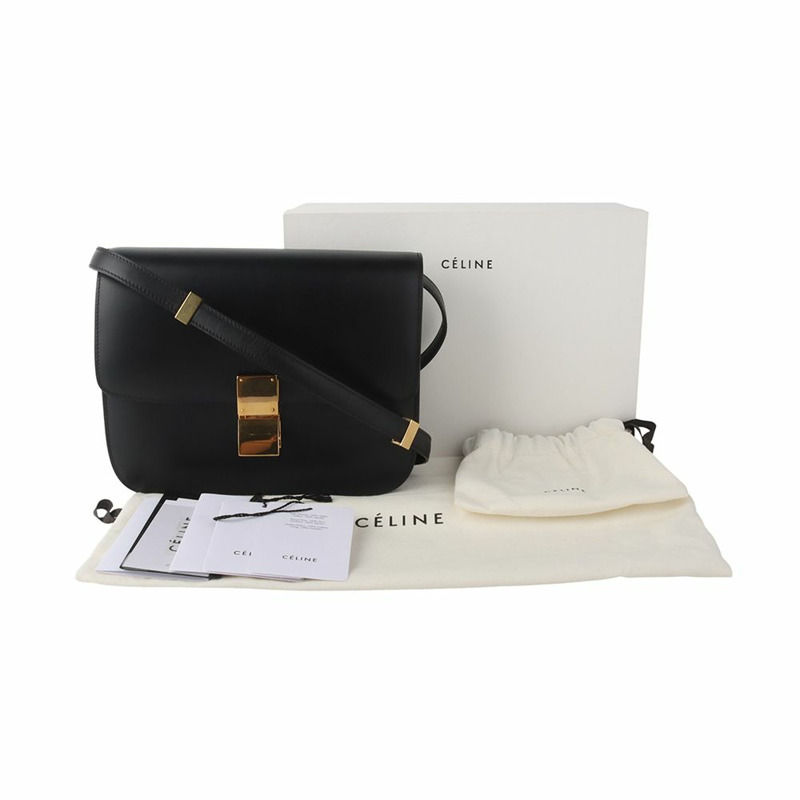 【包稅】CELINE 經典款中號金色盒子包 164173DLS 35821Y-7