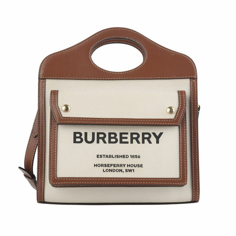 【包稅】BURBERRY 迷你雙色口袋斜背包 35828Y