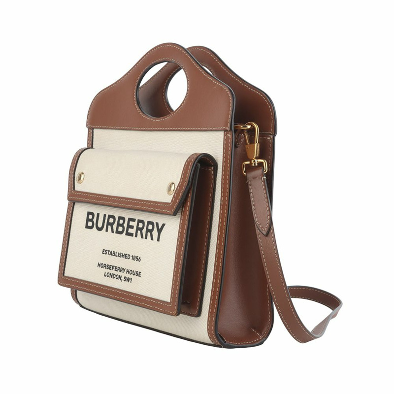 【包稅】BURBERRY 迷你雙色口袋斜背包 35828Y-1