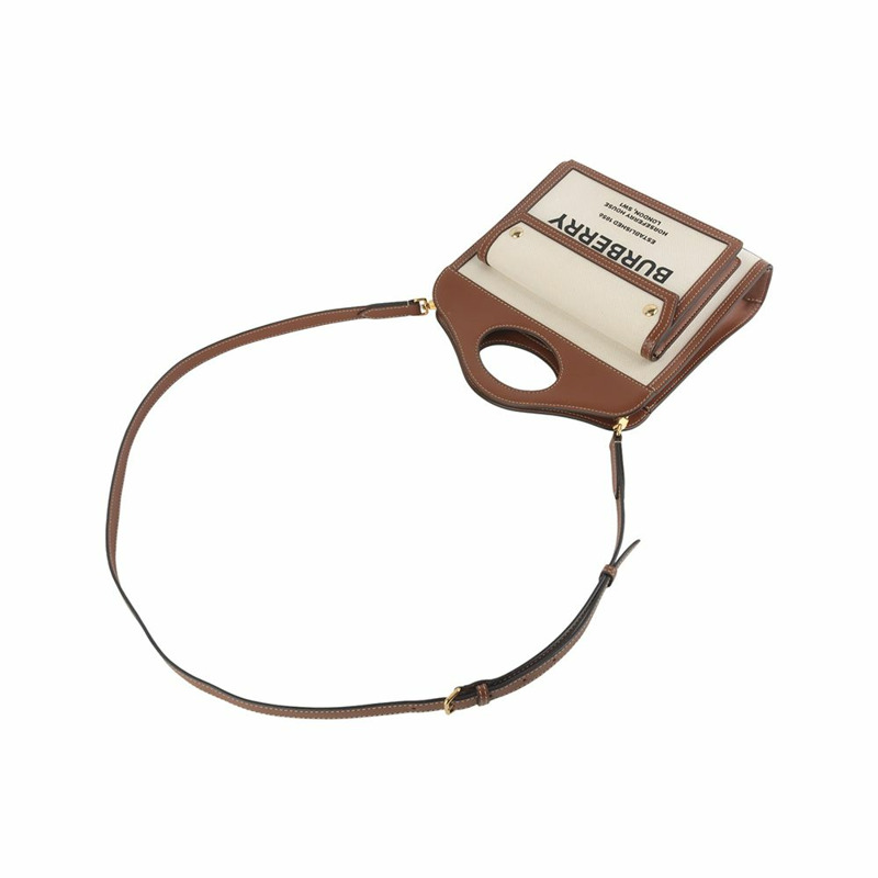 【包稅】BURBERRY 迷你雙色口袋斜背包 35828Y-3