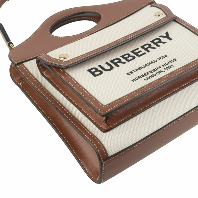 【包稅】BURBERRY 迷你雙色口袋斜背包 35828Y-4