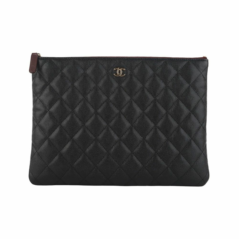 【包稅】CHANEL 魚子醬口袋手拿包 金色 新款 中型 35830Y-2 A82545-0