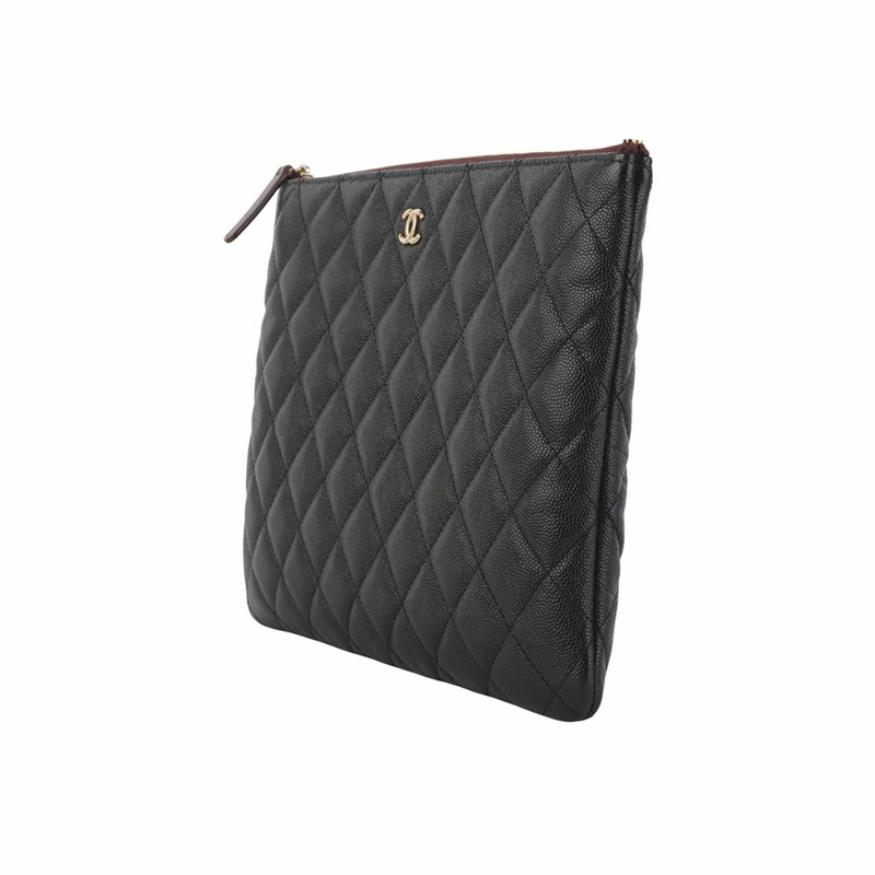 【包稅】CHANEL 魚子醬口袋手拿包 金色 新款 中型 35830Y-2 A82545-1