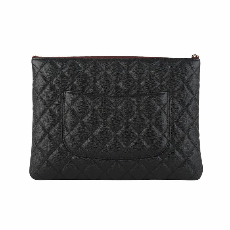 【包稅】CHANEL 魚子醬口袋手拿包 金色 新款 中型 35830Y-2 A82545-2