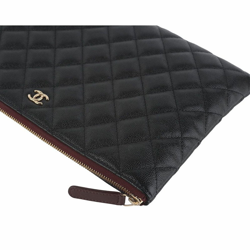 【包稅】CHANEL 魚子醬口袋手拿包 金色 新款 中型 35830Y-2 A82545-3