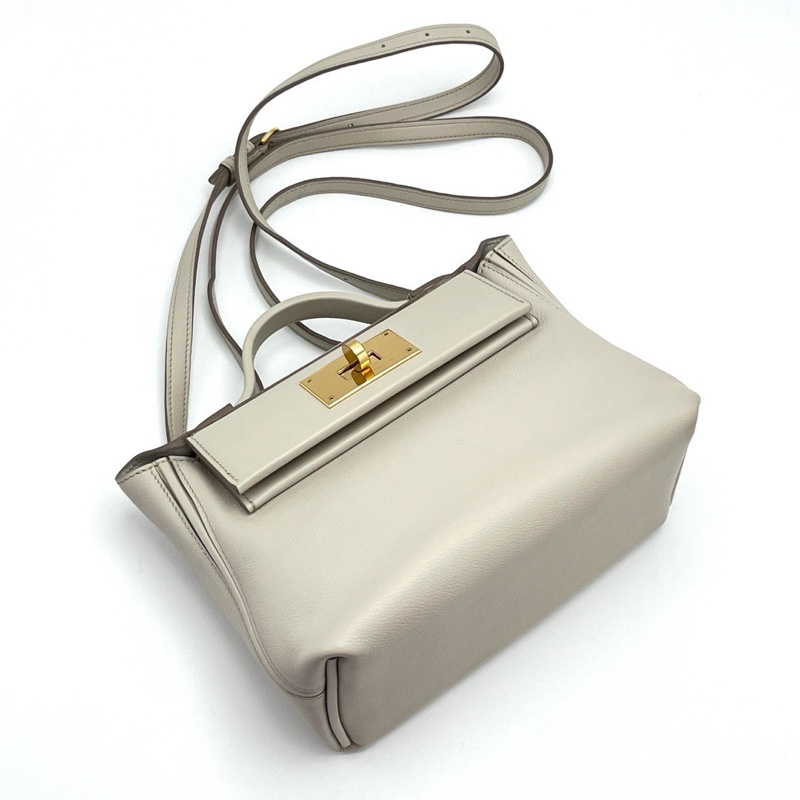 HERMES 冰川白金扣2424mini手提肩背斜背包21*16*11 98新配件盒子塵袋購證吊牌-3