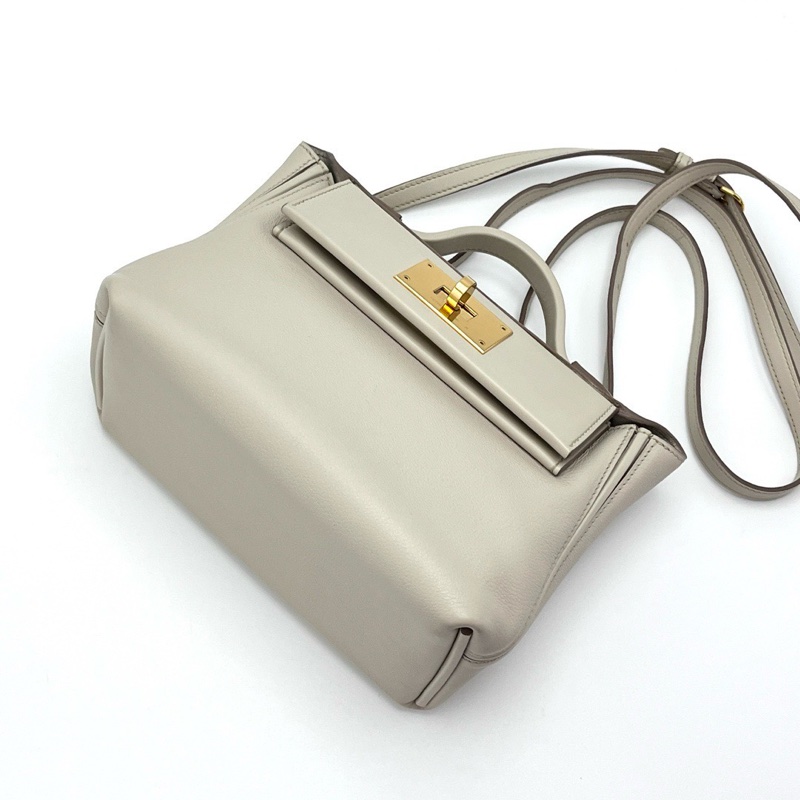 HERMES 冰川白金扣2424mini手提肩背斜背包21*16*11 98新配件盒子塵袋購證吊牌-5
