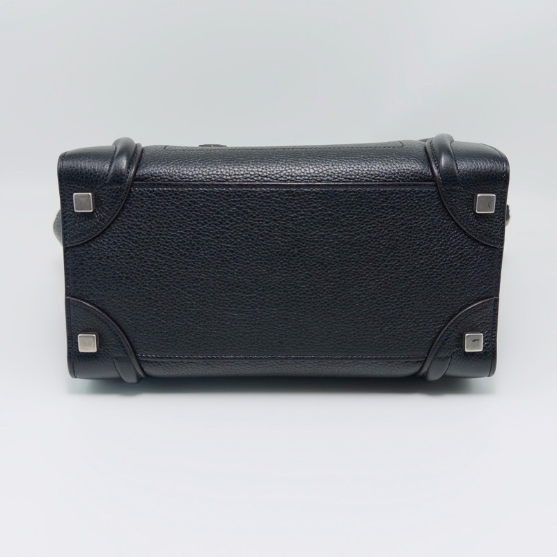 CELINE 黑色Luggage中號手提笑臉包27*29*14 98新配件吊牌塵袋-3