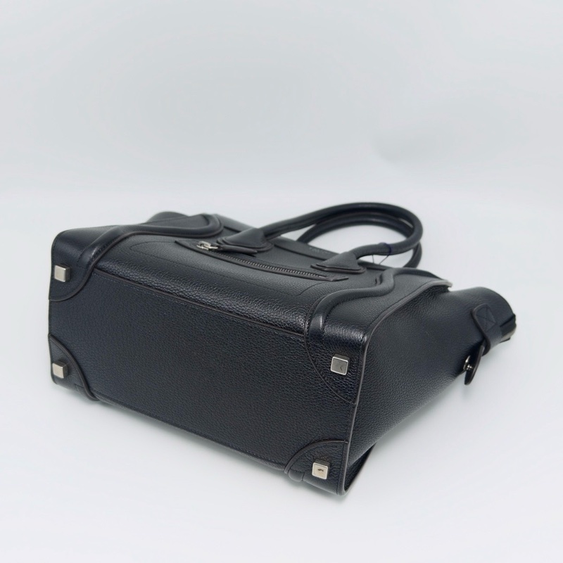 CELINE 黑色Luggage中號手提笑臉包27*29*14 98新配件吊牌塵袋-4