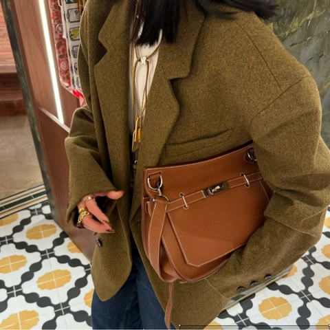 HERMES 金棕金扣吉普賽mini斜背包22*17*5 98新配件盒子塵袋購證吊牌