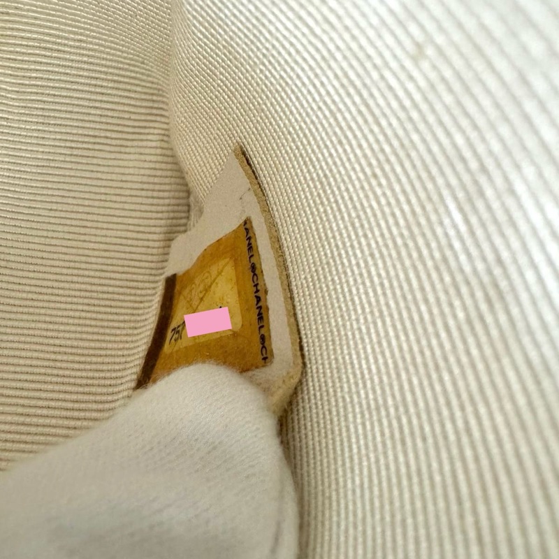 Chanel Vintage 2002 Canvas Surf Line Blue Medium Flap Bag-19