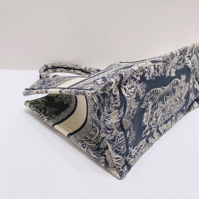 Dior book tote動物園 藍色刺繡藍色中號購物袋36x15x26 98新配件塵袋-3