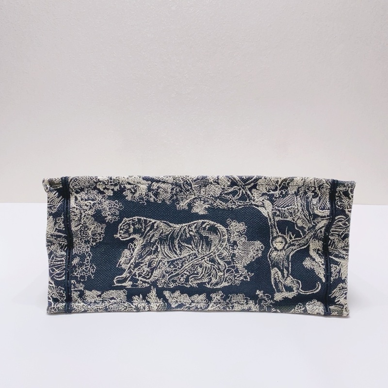 Dior book tote動物園 藍色刺繡藍色中號購物袋36x15x26 98新配件塵袋-4