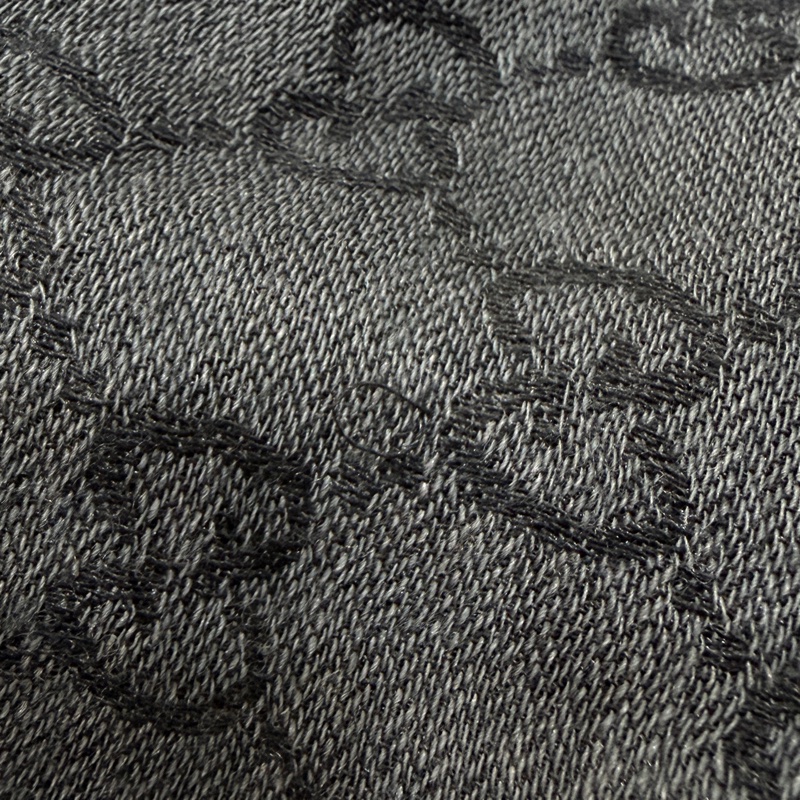 GUCCI 經典 GG 緹花 羊毛 蠶絲 混絲 直紋 雙色 流蘇 披肩 披巾 圍巾-36