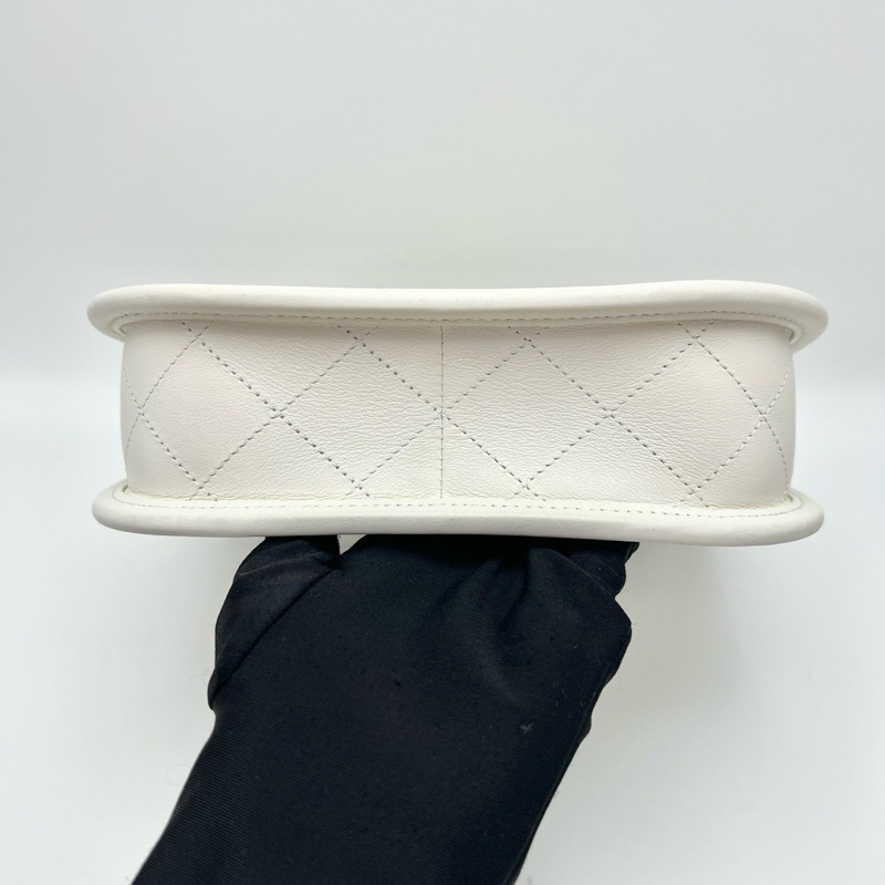 CHANEL 24S白金嬉皮hobo手提肩背斜背包23*24*6.5 98新配件塵袋 購證-3