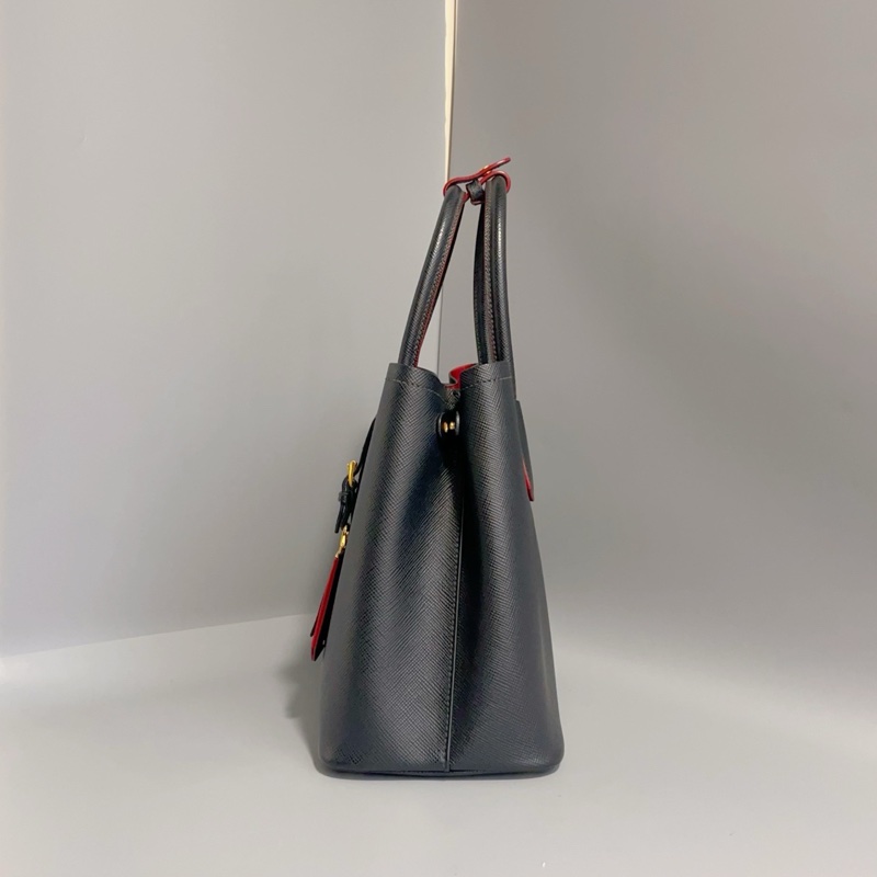 98新Prada 普拉達 經典十字紋牛皮 高端款殺手包 手提斜挎包 一-2