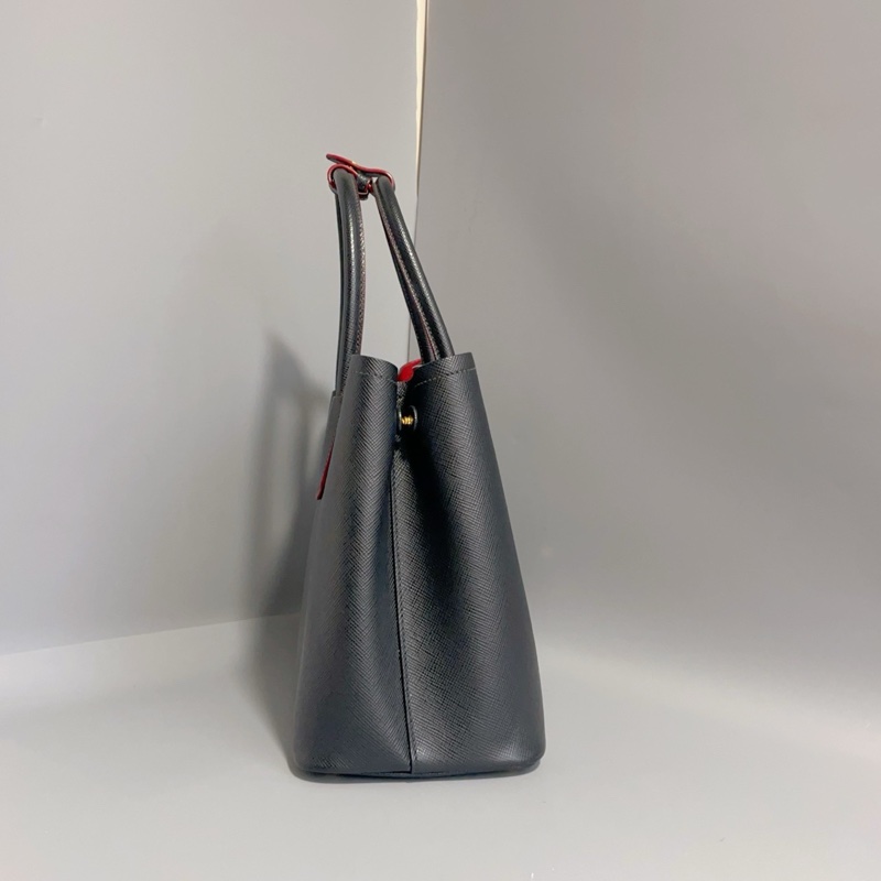 98新Prada 普拉達 經典十字紋牛皮 高端款殺手包 手提斜挎包 一-3