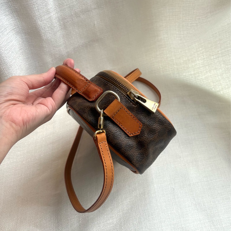 Celine 中古凱旋門手提相機包 Macadam Vintage handle camera bag 斜挎包-8
