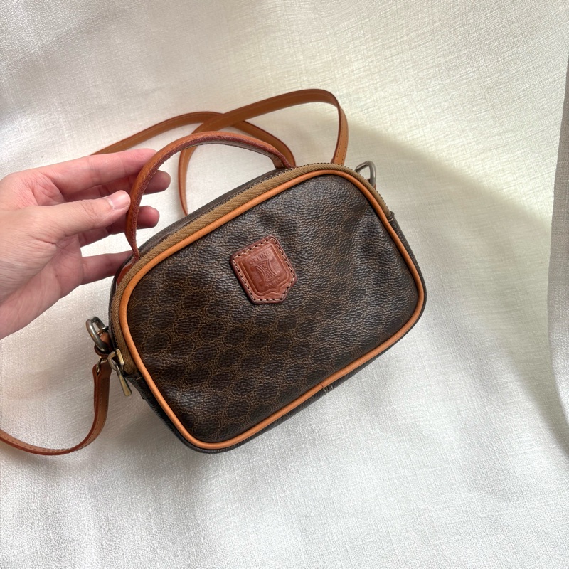 Celine 中古凱旋門手提相機包 Macadam Vintage handle camera bag 斜挎包-9