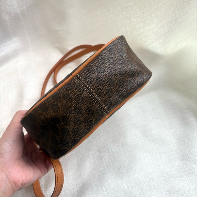 Celine 中古凱旋門手提相機包 Macadam Vintage handle camera bag 斜挎包-11