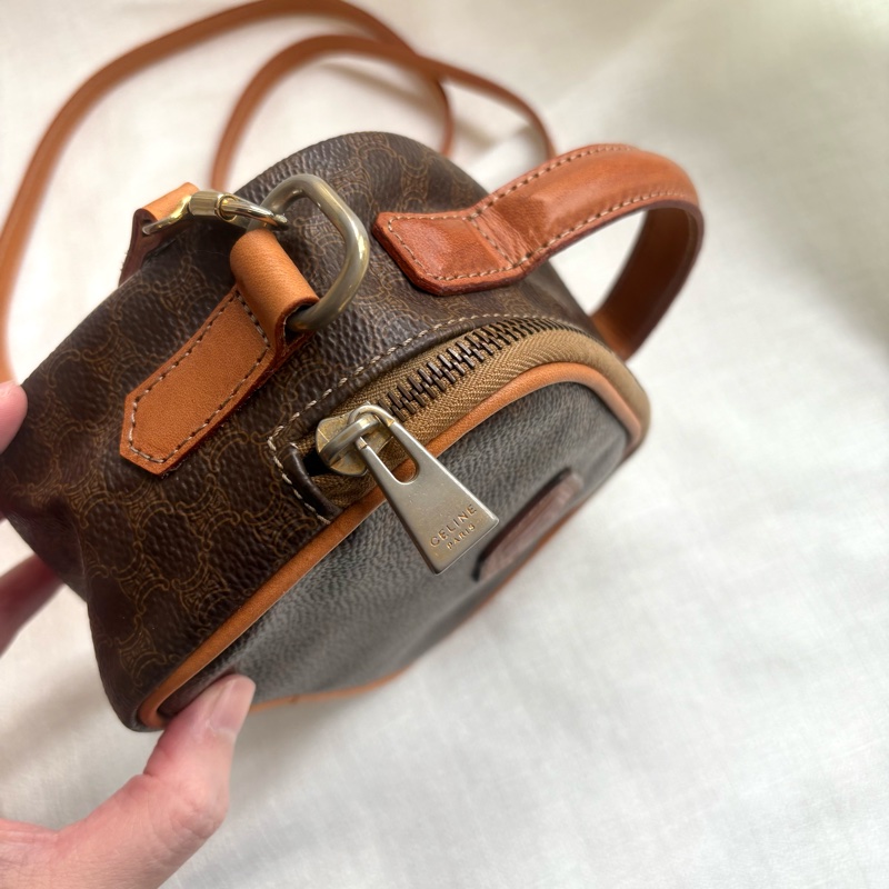 Celine 中古凱旋門手提相機包 Macadam Vintage handle camera bag 斜挎包-14