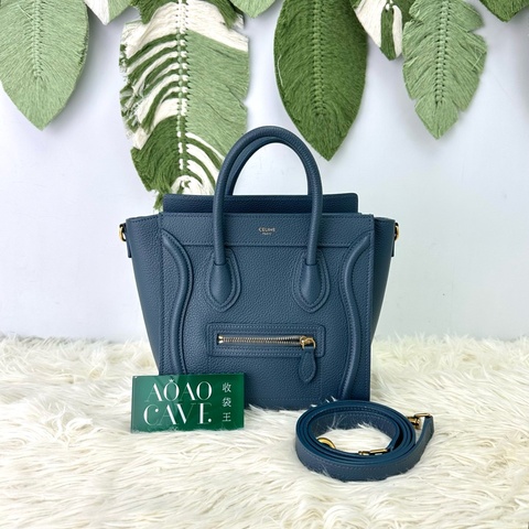 CELINE 深藍色笑臉包 Nano Size 單肩斜肩手提包