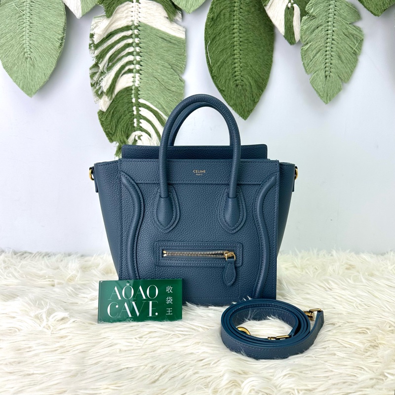 CELINE 深藍色笑臉包 Nano Size 單肩斜肩手提包-0