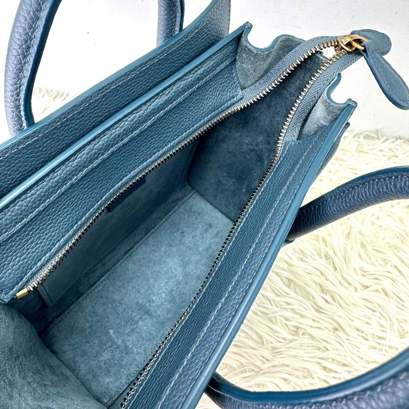 CELINE 深藍色笑臉包 Nano Size 單肩斜肩手提包-6