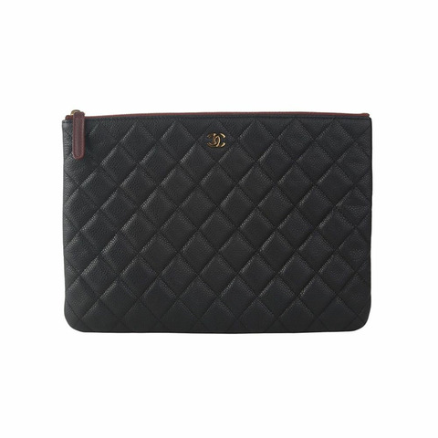 【包稅】CHANEL 魚子醬手拿包 金色 新款 中號 35864-3