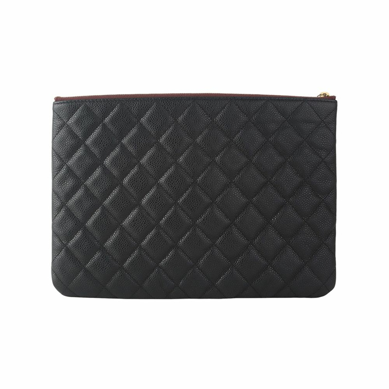 【包稅】CHANEL 魚子醬手拿包 金色 新款 中號 35864-3-1