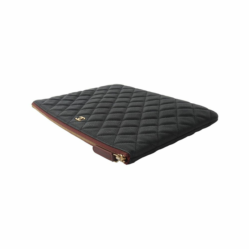 【包稅】CHANEL 魚子醬手拿包 金色 新款 中號 35864-3-4