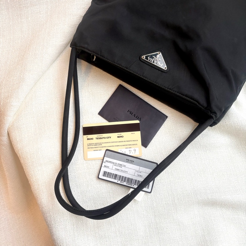 Prada 經典黑色尼龍托特包 Nylon tote bag 單肩包 手提包 23cm-18